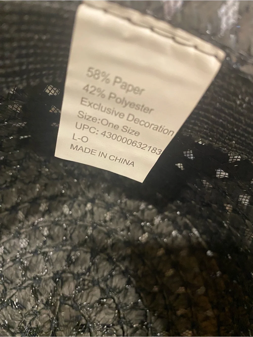 Black Wide-Brim Straw Sun Hat